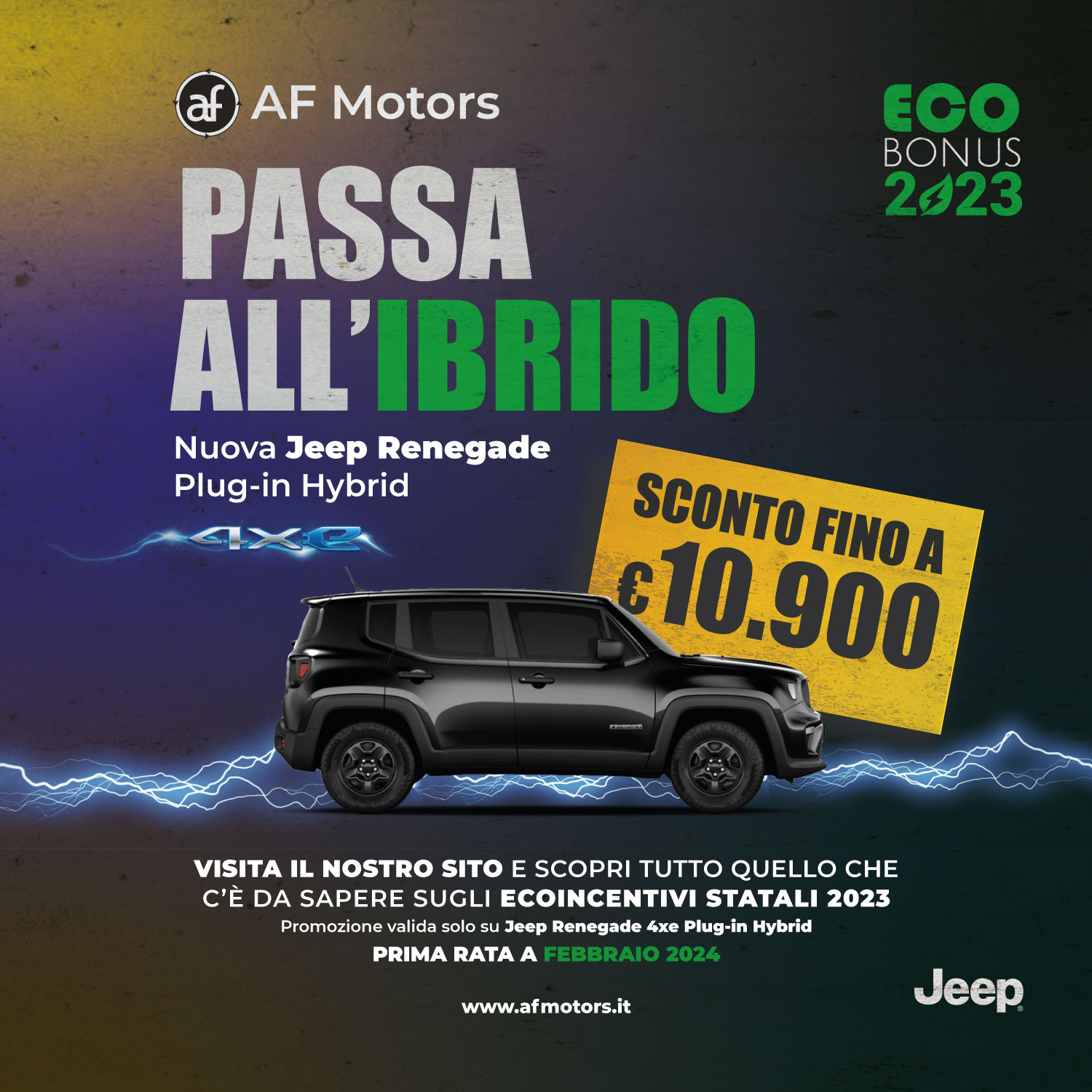 Promozione Nuova Jeep Renegade 4xe Hybrid - AF Motors Febbraio 2024