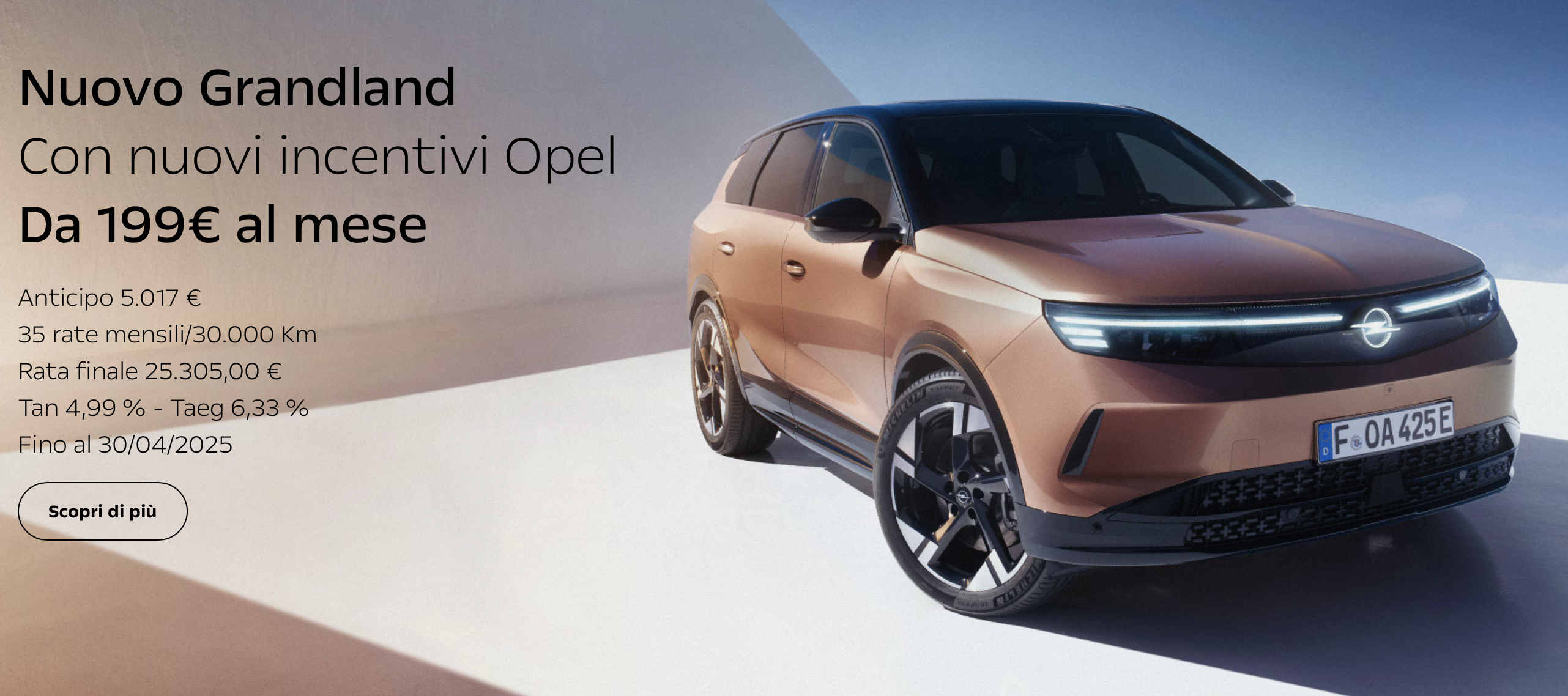 Promo Opel Grandland AF Motors Cagliari - Nuovo Grandland Con nuovi incentivi Opel Da 199€ al mese