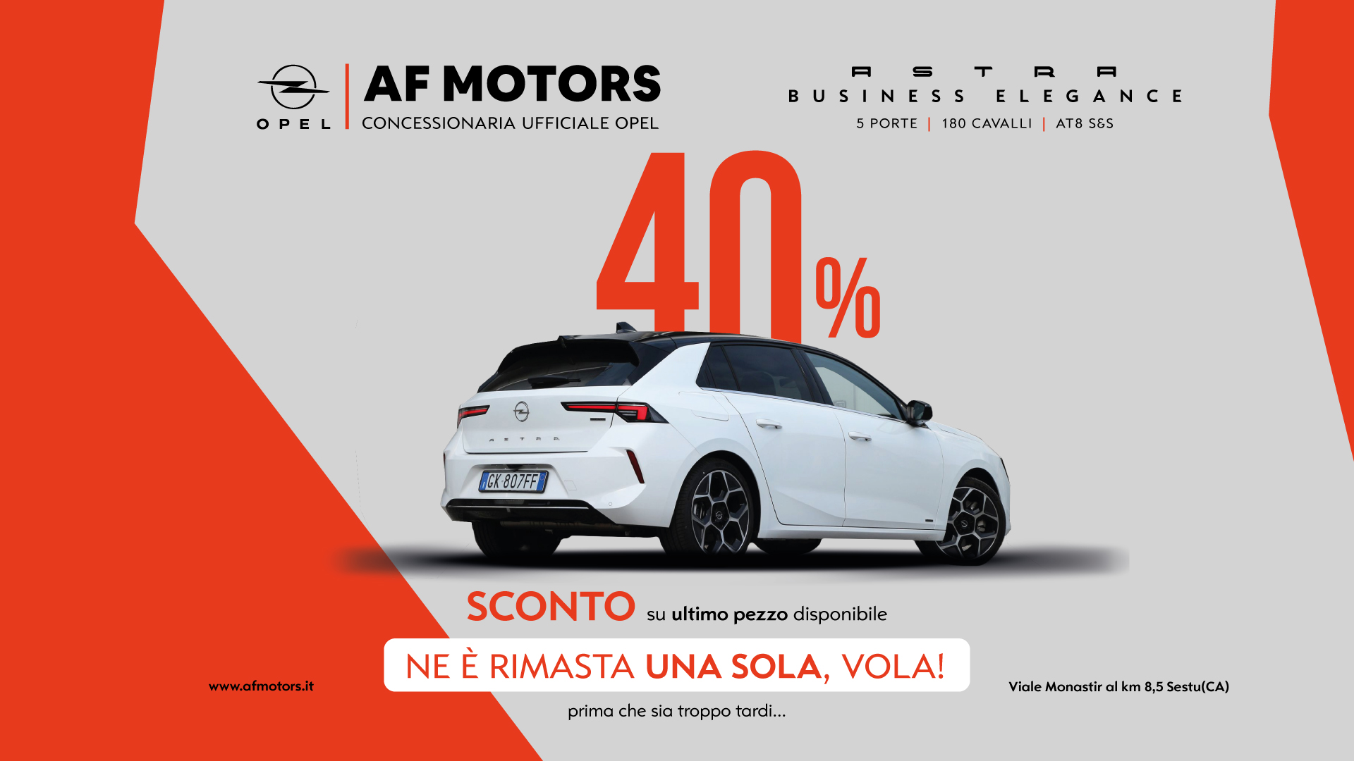 PROMO OPEL ASTRA AF Motors Cagliari Promozioni Opel