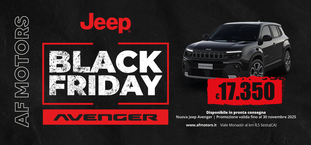 Promo Jeep Avenger Cagliari Novembre AF Motors Promo