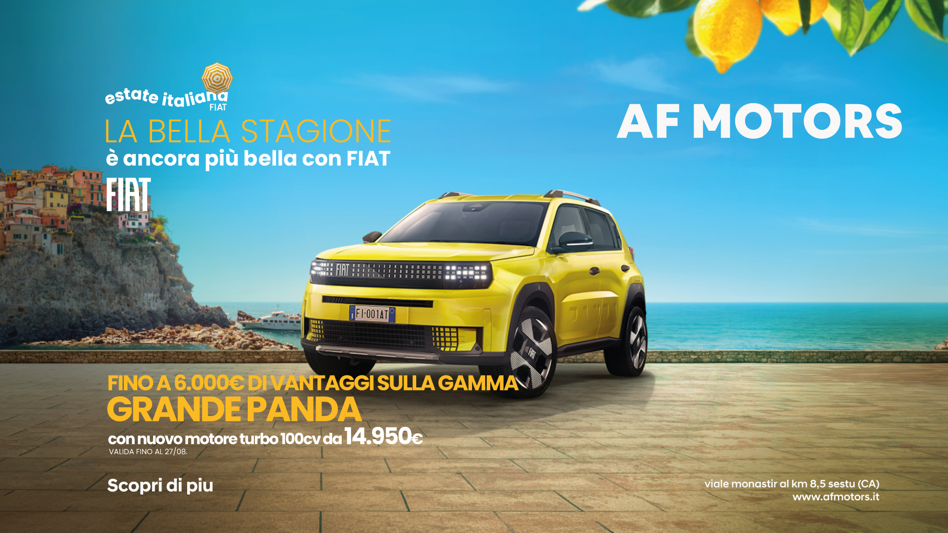 Fiat Grande Panda Promo Agosto